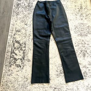 Black leather INC pants